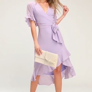 Lavender High-Low Wrap Dress *WORN ONCE